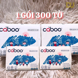 Khăn giấy khô bỏ túi đa năng CABOO mềm mịn an toàn siêu tiết kiệm 1 gói 300 tờ