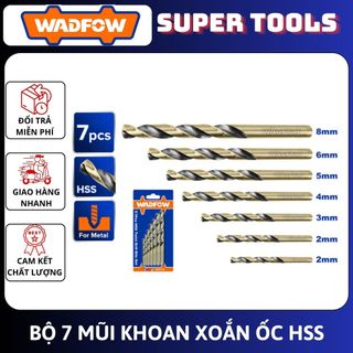 WADFOW Bộ 7 mũi khoan xoắn ốc HSS WTD3K01