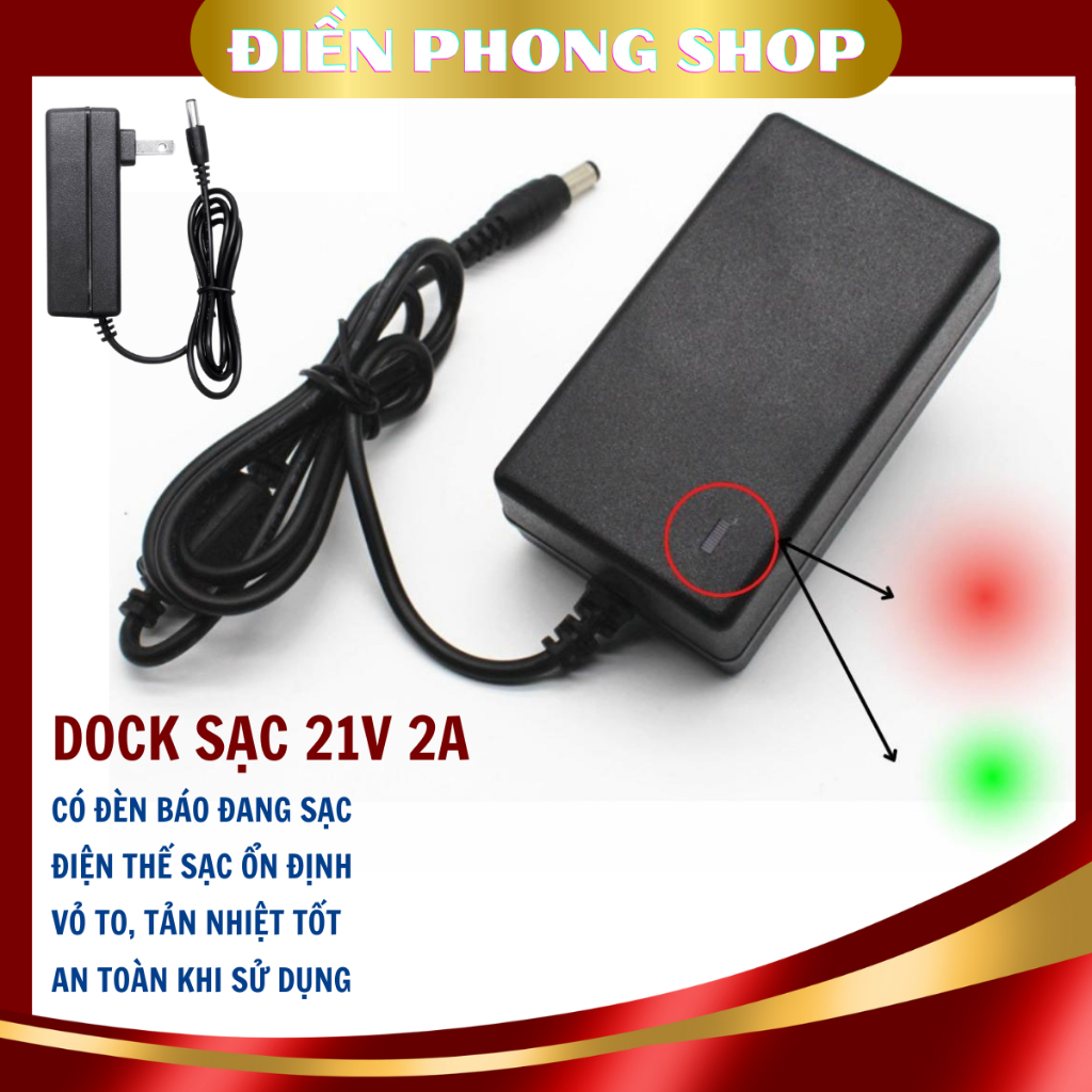 Sạc Adapter cho máy khoan, máy bắt vít cầm tay, Cục Sạc Pin Đuôi Tròn ...