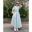 NATSU - Đầm dài smocking ngực xoè cột dây - osu