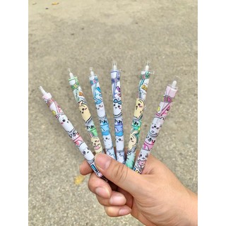 [Mực Xanh] Set 6 Bút Bi Mực Gel, Bút Bi Capybara, Bút Bi Labubu, Bút Bi Loopy, Bút Bi Chiikawa