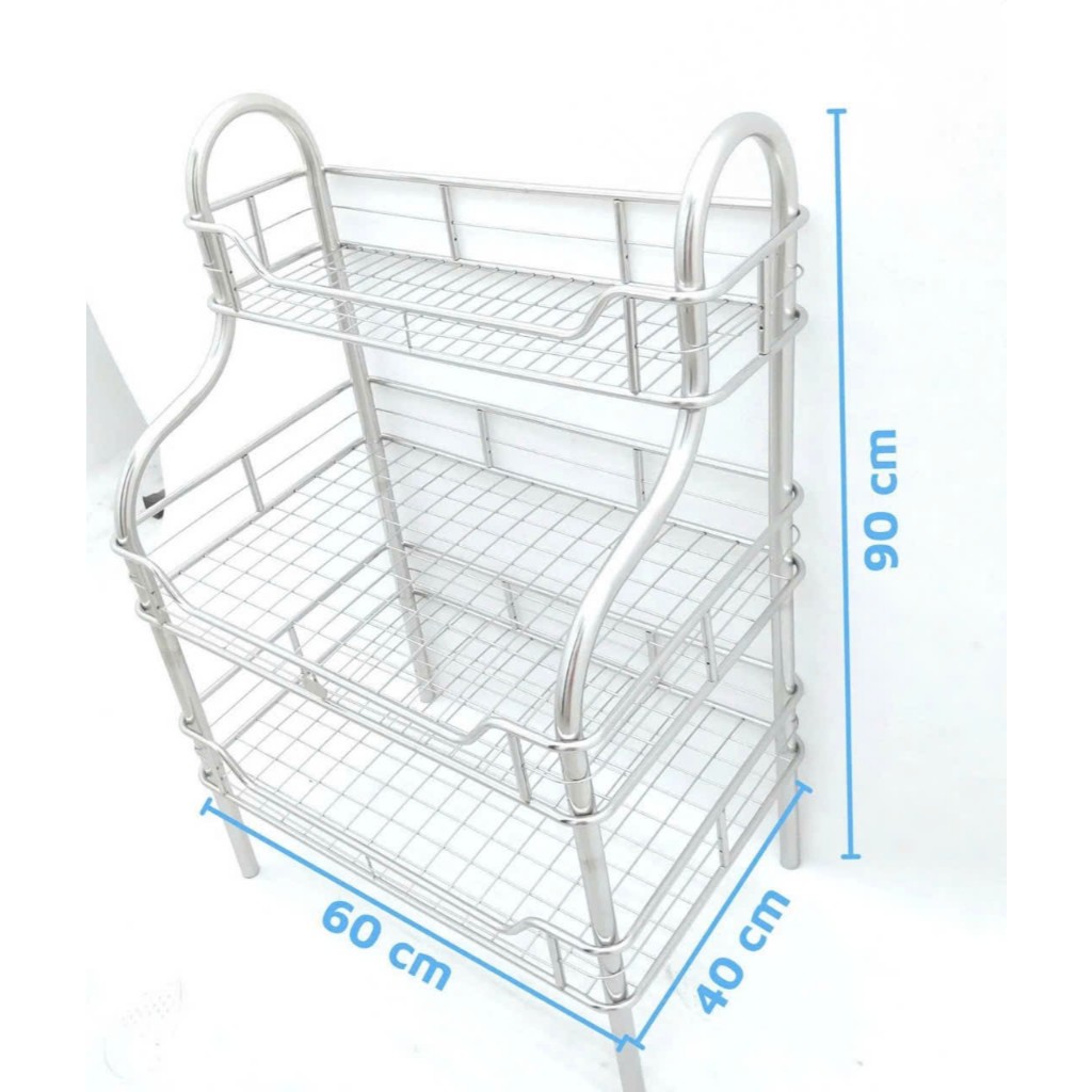 KỆ CHÉN CẦU THANG 3 - 4 TẦNG 40X60 INOX 201 | Shopee Việt Nam