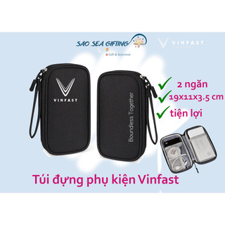 Túi đựng giấy tờ xe và phụ kiện Vinfast chống thấm nước, nhiều ngăn, có khóa kéo và dây đeo tay. Waterproof IT bag