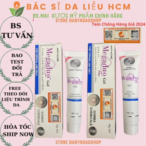 Chính Hãng Megaduo Gel Thường AHA Megaduo PLUS Giảm Thâm Mụn, Sáng Da
