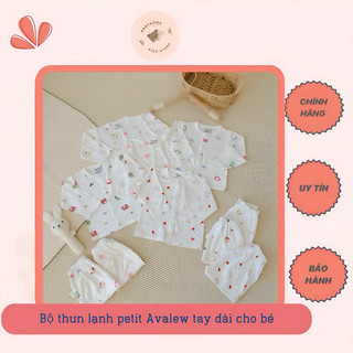 Bộ quần áo ngắn dài tay thun lạnh nền trắng họa tiết thú đáng yêu cho bé 5-15kg babyhome