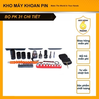 Bộ phụ kiện đa năng dành cho máy siết bulong, máy khoan pin - 31 chi tiết