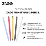 [TẶNG CỦ 20W] Bút Cảm Ứng iPad ZAGG Pro Stylus 2, Viết Mượt, Hút Nam Châm, Chống tì tay - Bảo Hành 1 năm — ảnh 2