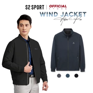 Áo khoác gió nam 2 lớp S2 SPORT áo Jacket nam trơn cao cấp cản gió, kháng nước, giữ nhiệt tốt - AG01