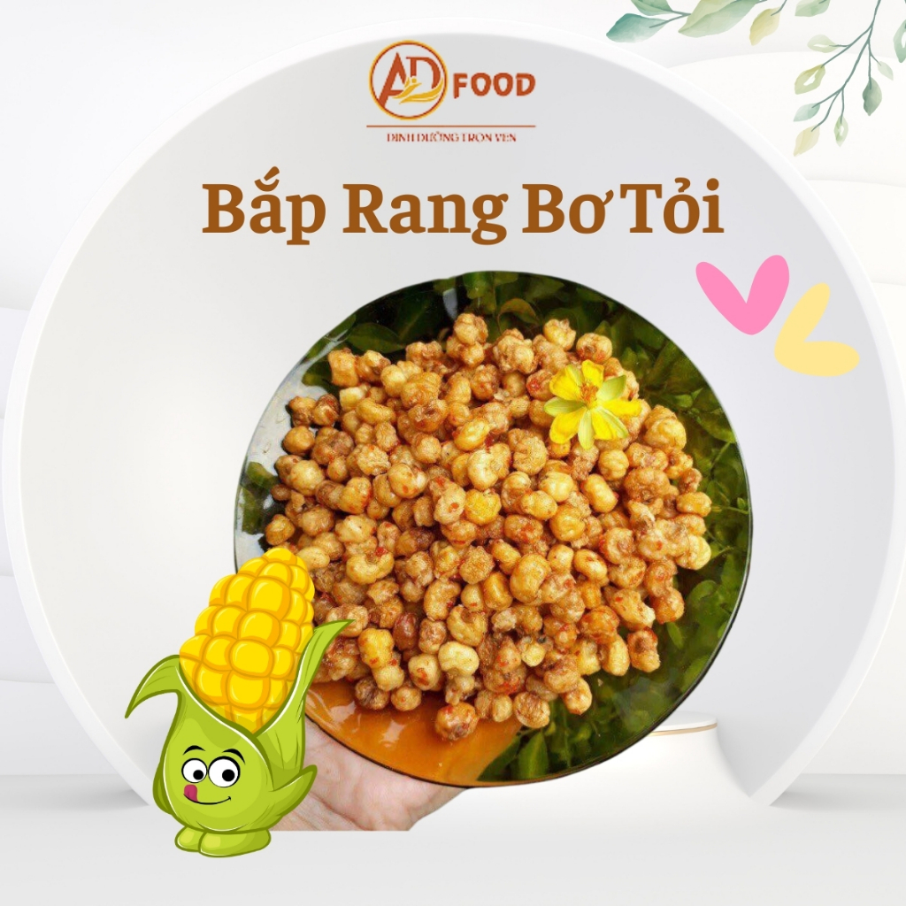 500gr bắp rang bơ tỏi ăn vặt chill chill