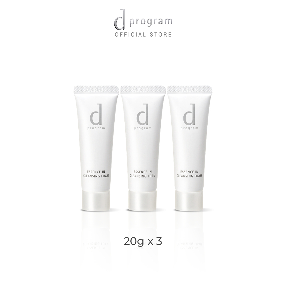 Bộ 3 sữa rửa mặt tạo bọt dưỡng da dprogram Essence In Cleansing Foam 20g