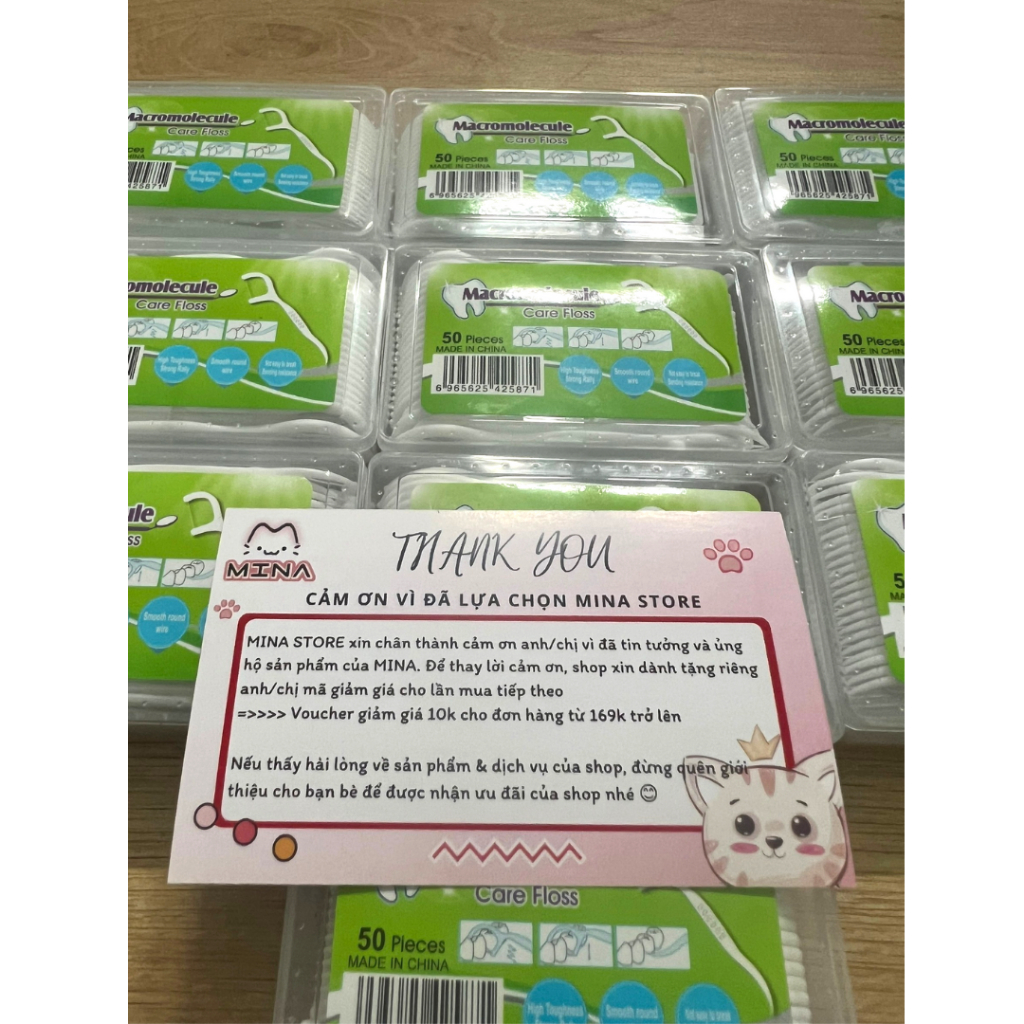 Tăm Chỉ Nha Khoa Chính Hãng Hộp 50 Chiếc - An Toàn Tiện Lợi Giúp Bảo Vệ Sức Khoẻ Răng Miệng