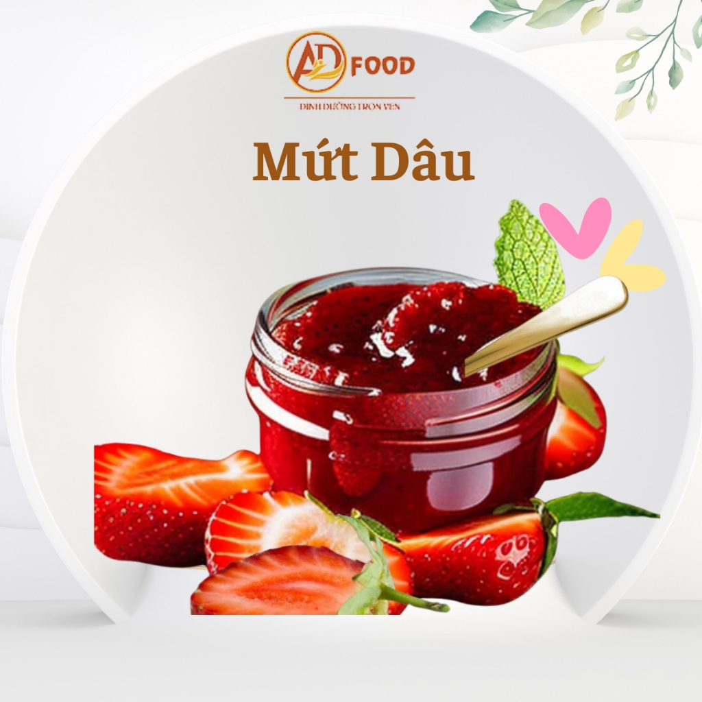 1kg Mứt dâu pha nước 2 bịch 500gr