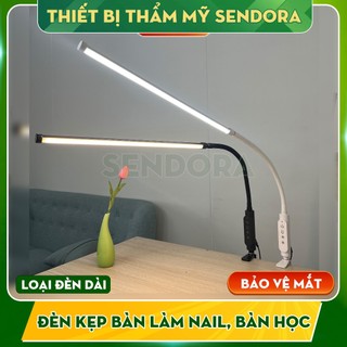 Đèn led kẹp bàn bóng dài xoay 360 độ, Đèn kẹp bàn học, làm nail, spa chống cận, bảo vệ mắt