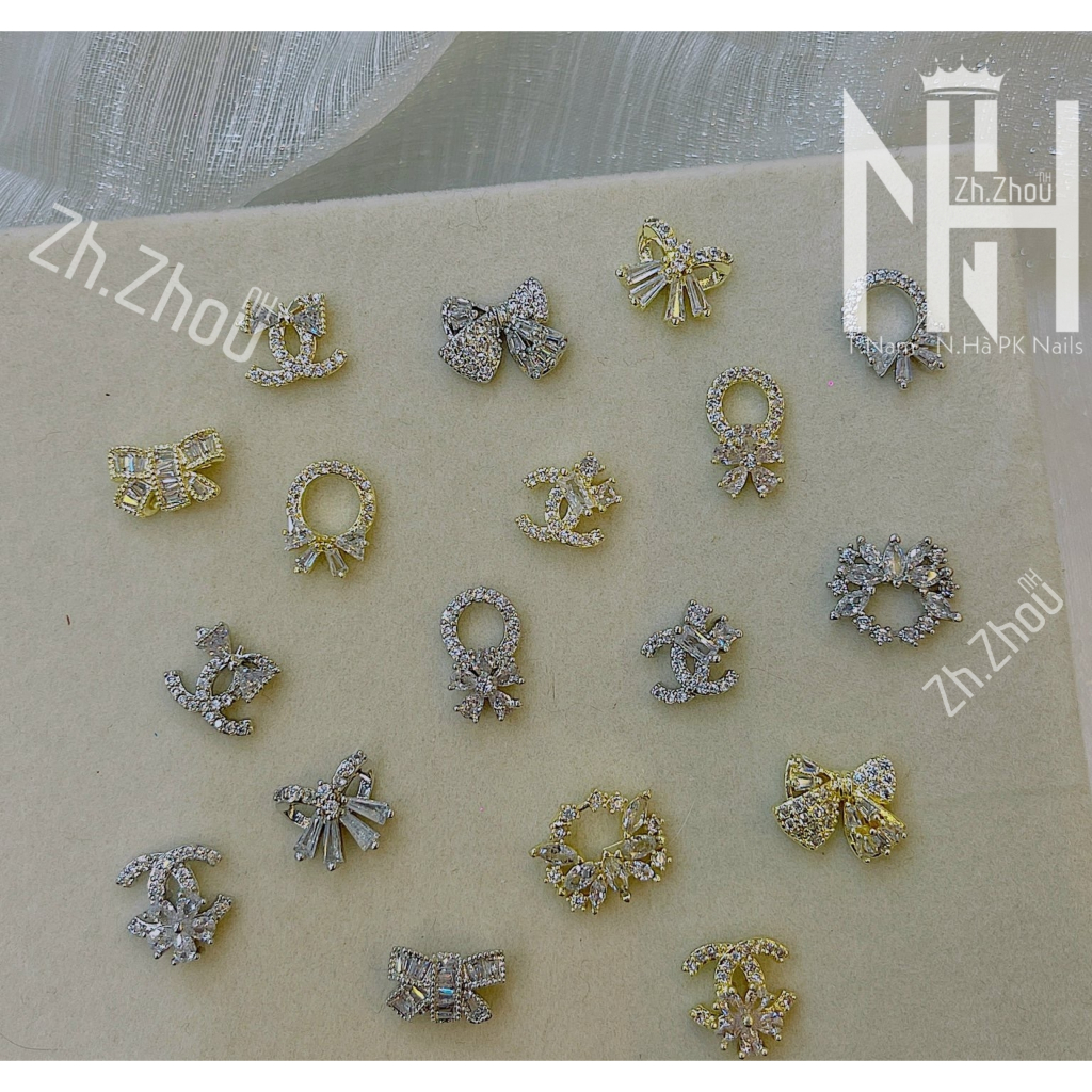 Charm cao cấp trang trí móng tay tổng hợp, phụ kiện nail, charm đá gắn móng mẫu mã đa dạng cập nhập liên tục