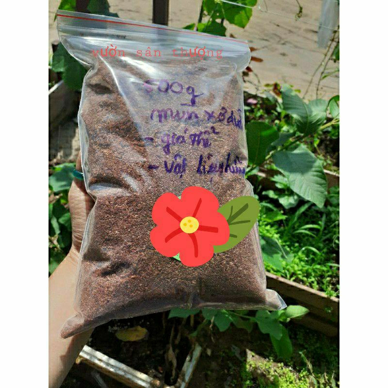 [Đã Ray Sàn] Mụn Xơ Dừa Gói 500g, Dùng Trồng Rau Mầm, Rau, Củ, Quả, Cây, Trộn Đất Cung Cấp Mùn