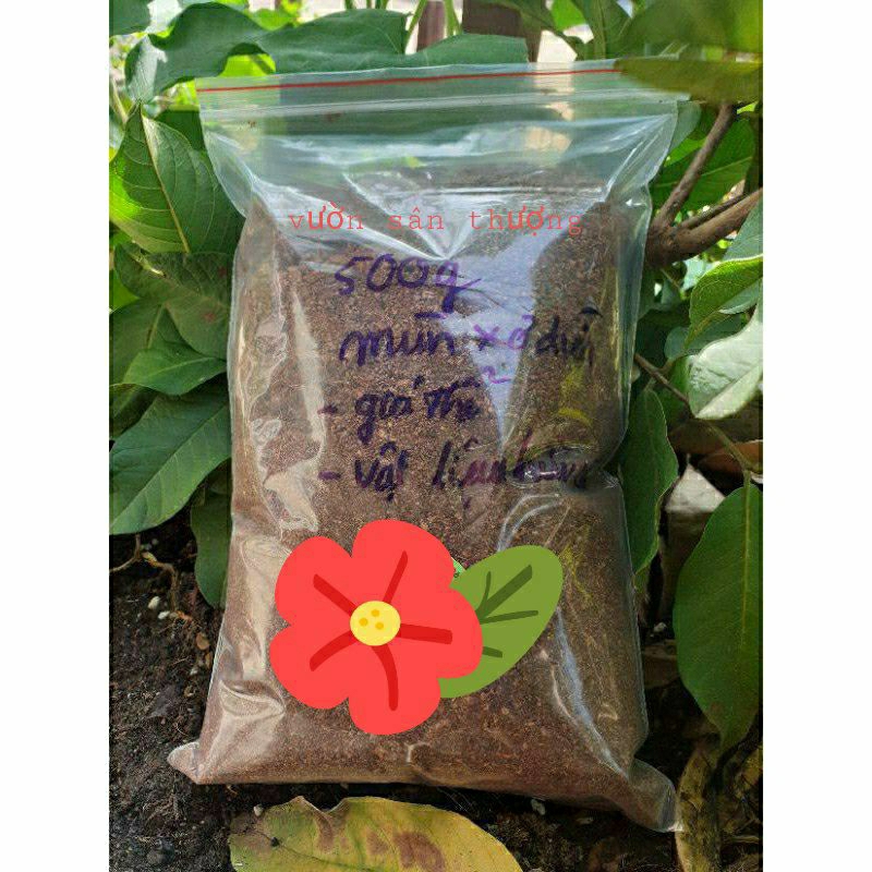 [Đã Ray Sàn] Mụn Xơ Dừa Gói 500g, Dùng Trồng Rau Mầm, Rau, Củ, Quả, Cây, Trộn Đất Cung Cấp Mùn