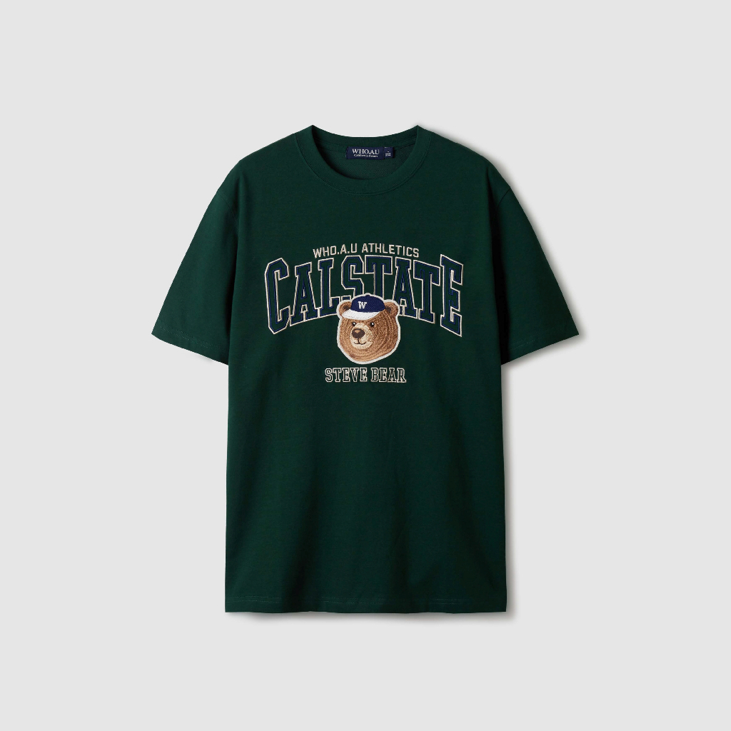 Áo Thun WHO.A.U Steve Campus Patch T-shirt[B]_WHRPE3792U