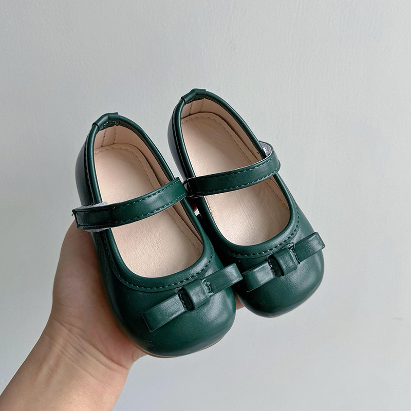(Order) Giày búp bê đính nơ nhỏ quai nhỏ giữ chân dành cho bé gái