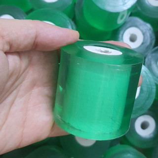-Cuộn ni lông (nilong) ủ kem màu Xanh rộng 5cm - hàng y hình shop đăng