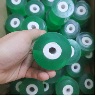 -Cuộn ni lông (nilong) ủ kem màu Xanh rộng 5cm - hàng y hình shop đăng