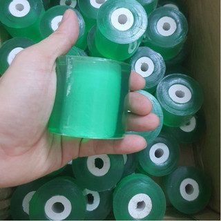 -Cuộn ni lông (nilong) ủ kem màu Xanh rộng 5cm - hàng y hình shop đăng