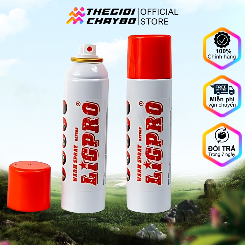 Chai Xịt Làm Nóng Cơ LIGPRO - Giúp Làm Nóng Cơ Trước Khi Vận Động