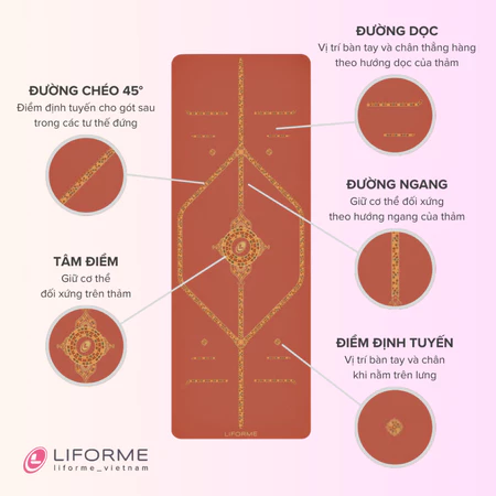 Thảm tập yoga Liforme Tantalising Terracotta 4.2mm - Terracotta