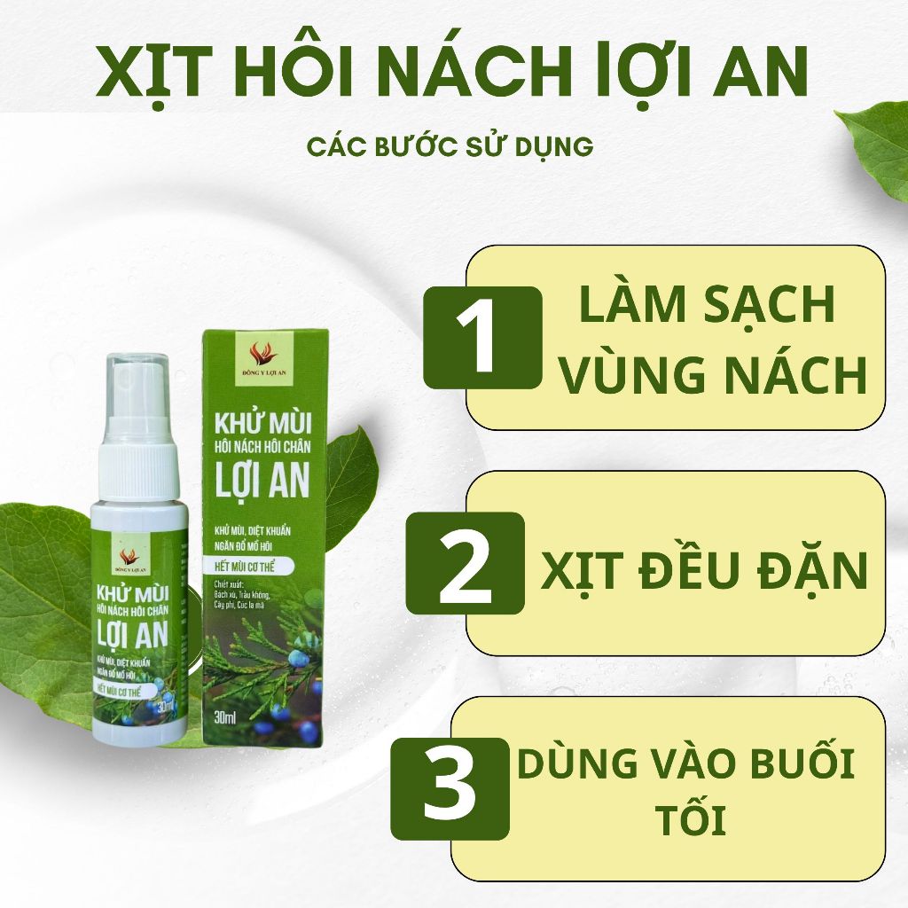 Ảnh Xịt Khử Mùi Hôi Nách Lợi An Giúp Giảm Mùi Hôi Trên Cơ Thể Làm Se Khít Lỗ Chân Lông Cho Người Dùng Dễ Chịu 30ml 1