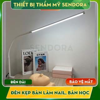 Đèn led kẹp bàn bóng tròn điều chỉnh độ cao, xoay 360 độ, Đèn kẹp bàn học, Đèn làm nail, phun xăm