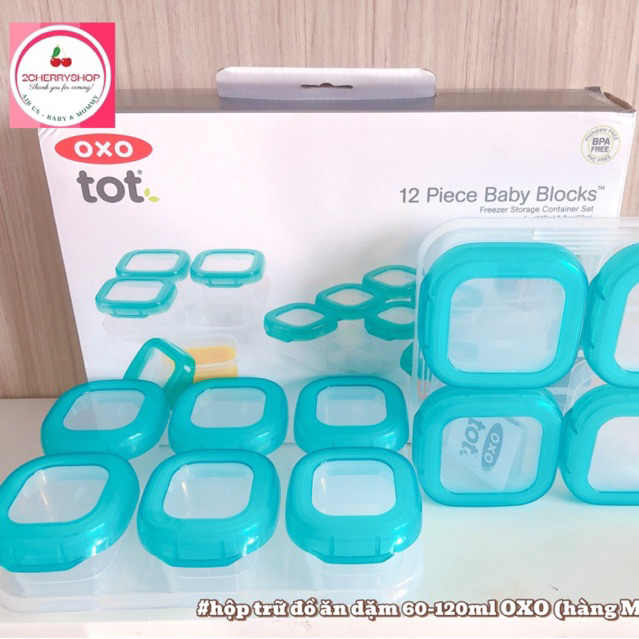 Teal Oxo Tot Baby Blocks OXO Tot Baby Blocks Freezer Containers