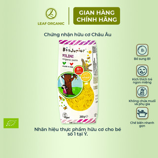 Mì nui ăn dặm hữu cơ cho bé Bio Junior 200gr