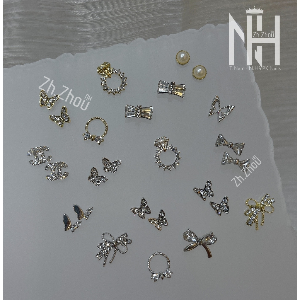 Các mẫu đá hình trang trí móng charm cao cấp không xỉn màu, charm gắn móng, charm đá cao cấp