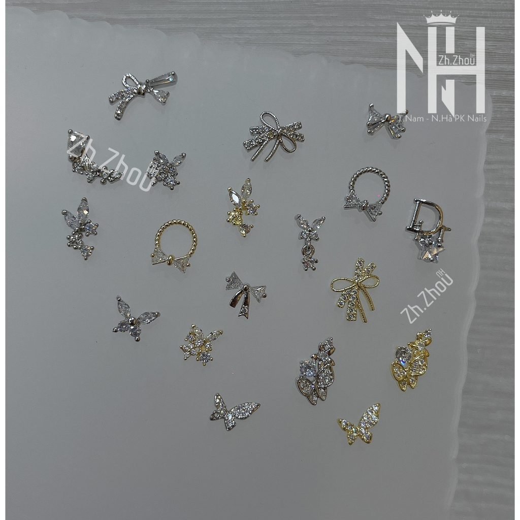Các mẫu đá hình trang trí móng charm cao cấp không xỉn màu, charm gắn móng, charm đá cao cấp