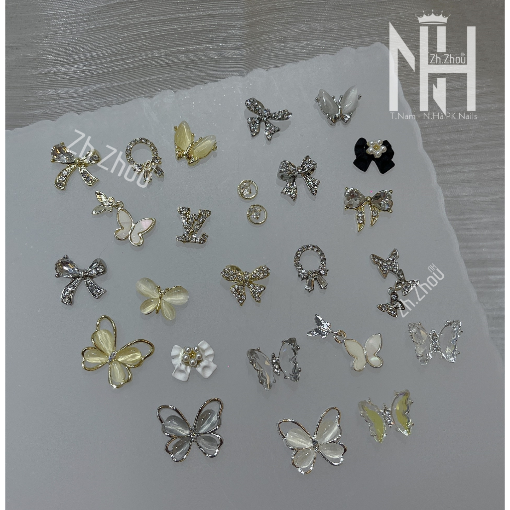 Các mẫu đá hình trang trí móng charm cao cấp không xỉn màu, charm gắn móng, charm đá cao cấp