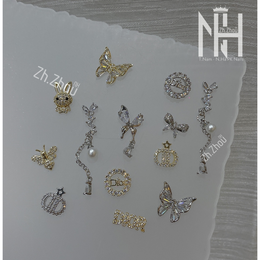 Các mẫu đá hình trang trí móng charm cao cấp không xỉn màu, charm gắn móng, charm đá cao cấp