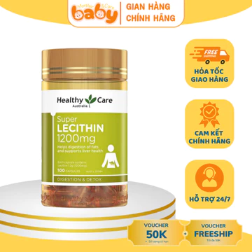 (Date 2026) Mầm Đậu Nành Điều Hòa Nội Tiết Healthy Care Super Lecithin 100 viên