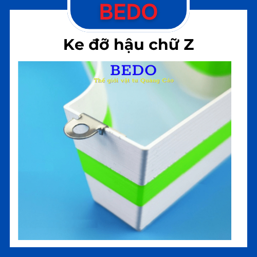 [TÚI 1000C] Ke góc vuông 90 độ BEDO - Phụ kiện đỡ hậu chữ 7mm và tai vít chân chữ nổi quảng cáo chuyên dụng