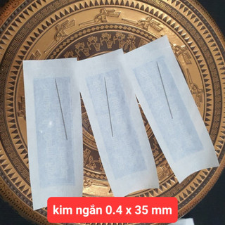 -Kim ngắn size 0,4 ( 0.4 x 35 mm ) chuyên dùng cho máy xăm thần thánh, máy xăm pro