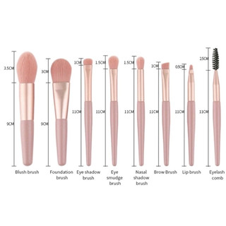 -Set 8 Cọ Trang Điểm Lông Mềm Giá Rẻ Tiết Kiệm
