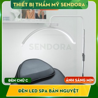 Đèn led bán nguyệt chữ C 3 màu ánh sáng 23inch 40W xoay 360 độ, Đèn led phun xăm, nối mi, spa