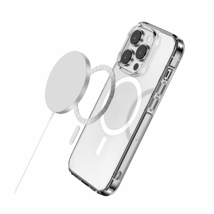 Ốp lưng Táo Trong suốt từ tính chống sốc - Hỗ trợ sạc không dây cho 11 12 13 14 15 16 pro max 14plus 15plus 7plus 8plus