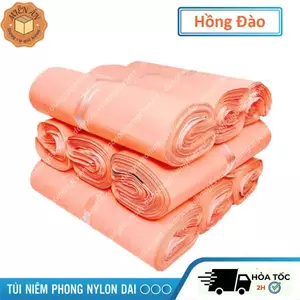 Túi gói hàng niêm phong, túi pe màu Đào, Hồng Đào lớp keo dán siêu tiện lợi, hàng có sẵn nhiều size
