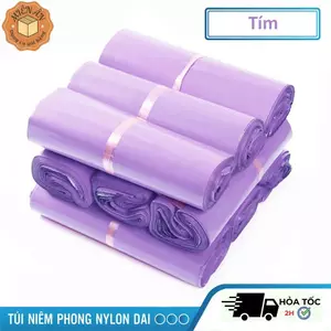Túi gói hàng niêm phong, túi pe màu Tím, lớp keo dán siêu tiện lợi, hàng có sẵn nhiều size