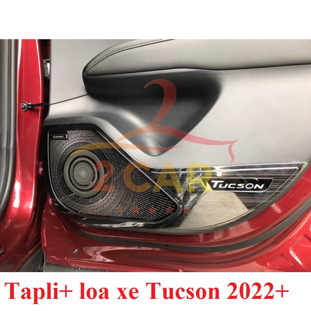 Ốp tapli, tapbi + màng loa cánh cửa xe Huyndai Tucson 2022- 2023- 2024- 2025 Hàng titan cao cấp - giá 1 bộ