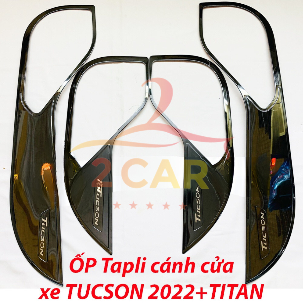 Ốp tapli, tapbi + màng loa cánh cửa xe Huyndai Tucson 2022- 2023- 2024- 2025 Hàng titan cao cấp - giá 1 bộ