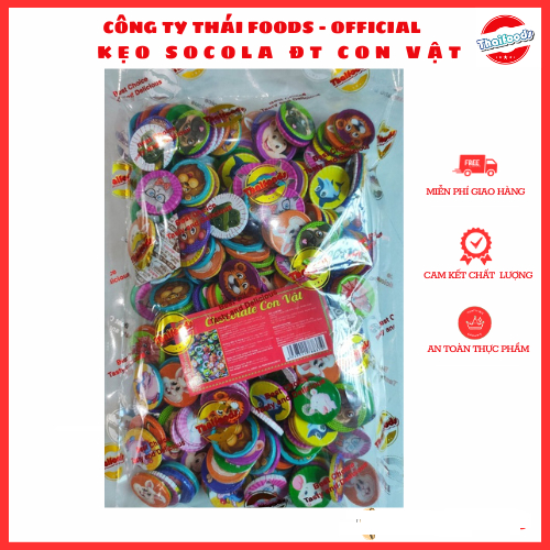 Kẹo socola đồng tiền túi 1kg các hình thù khác nhau thương hiệu Thái Foods