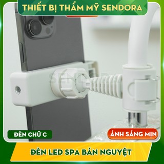 Đèn led bán nguyệt chữ C 3 màu ánh sáng 23inch 40W xoay 360 độ, Đèn led phun xăm, nối mi, spa