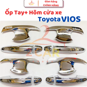 Ốp tay nắm, hõm cửa xe Toyota Vios 2003- 2019- 2021, 2022, 2023,2024, 2025 Nhựa ABS mạ crom cao cấp