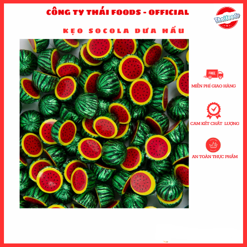Kẹo socola Dưa hấu Thái foods túi 1kg/300gr/lọ 50c/ date mới