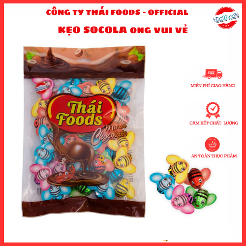 Kẹo Socola Thái Foods Ong vui vẻ túi 1kg/300gr/150gr/lọ 60 chiếc/ date mới